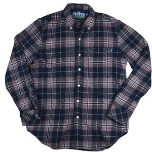 Chubbies || The Nutter Flannel Long Sleeve Button Down Shirt‎ Navy Red Medium